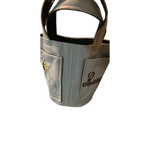 Vintage Rare Handmade Bags By T.J. Golf Embroidered Canvas Tote Bucket Purse - Picture 9 of 16